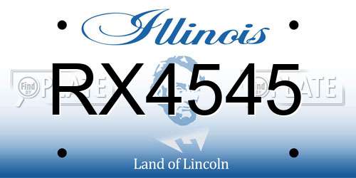 RX4545 Illinois License Plate