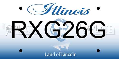 RXG26G Illinois License Plate