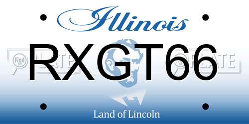 RXGT66 Illinois License Plate
