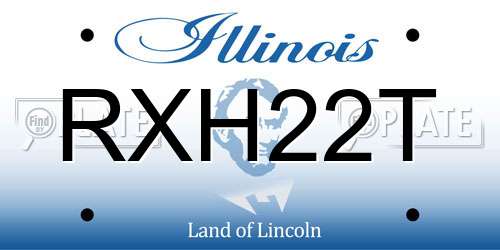 RXH22T Illinois License Plate