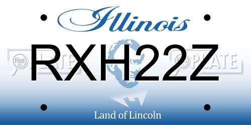 RXH22Z Illinois License Plate