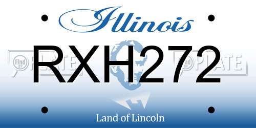 RXH272 Illinois License Plate
