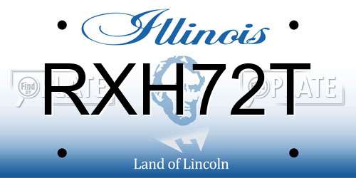 RXH72T Illinois License Plate