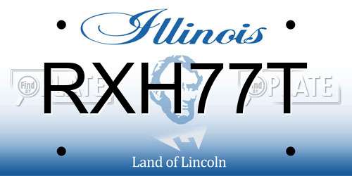 RXH77T Illinois License Plate
