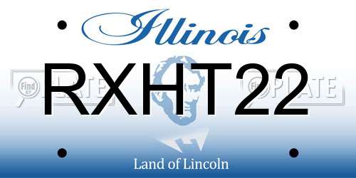 RXHT22 Illinois License Plate