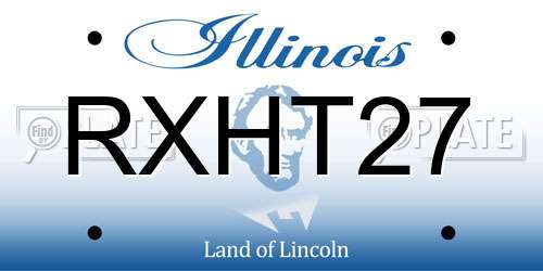 RXHT27 Illinois License Plate