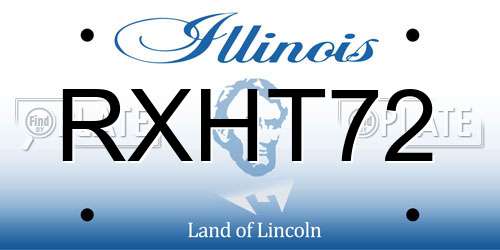 RXHT72 Illinois License Plate