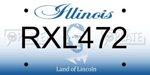 RXL472 Illinois License Plate