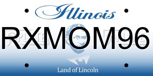 RXMOM96 Illinois License Plate