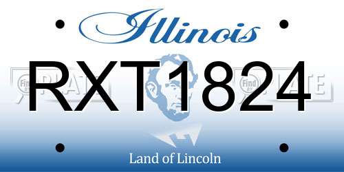 RXT1824 Illinois License Plate
