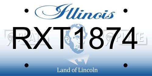 RXT1874 Illinois License Plate