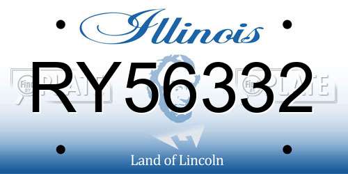 RY56332 Illinois License Plate