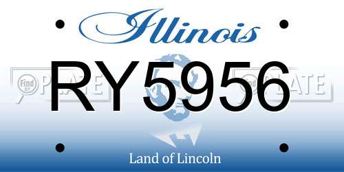 RY5956 Illinois License Plate
