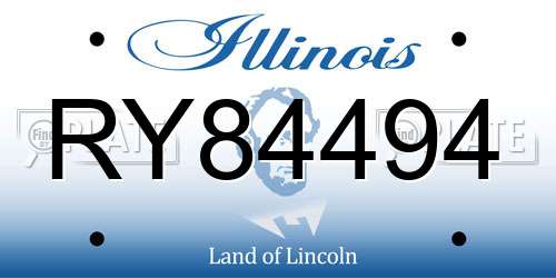 RY84494 Illinois License Plate