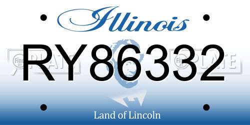 RY86332 Illinois License Plate
