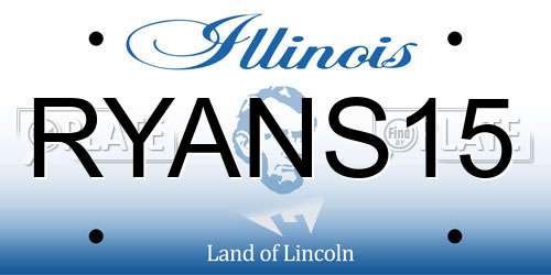 RYANS15 Illinois License Plate