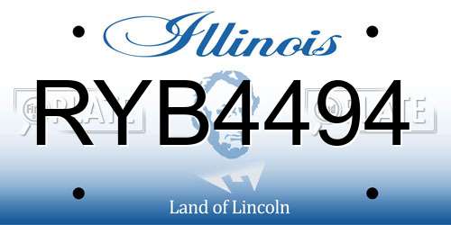 RYB4494 Illinois License Plate