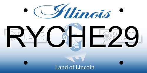 RYCHE29 Illinois License Plate