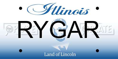 RYGAR Illinois License Plate