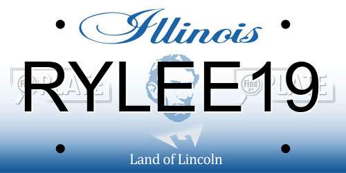 RYLEE19 Illinois License Plate