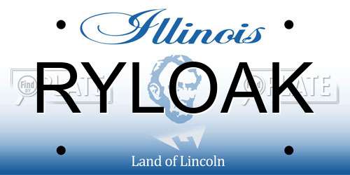 RYLOAK Illinois License Plate