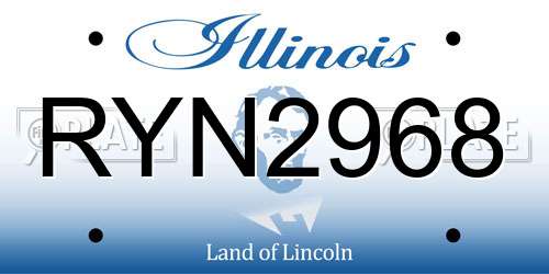 RYN2968 Illinois License Plate