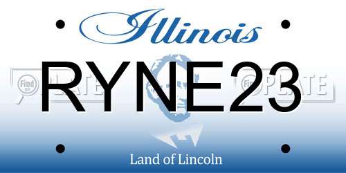 RYNE23 Illinois License Plate
