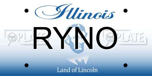 RYNO Illinois License Plate