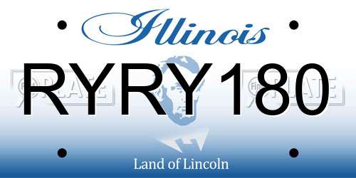 RYRY180 Illinois License Plate