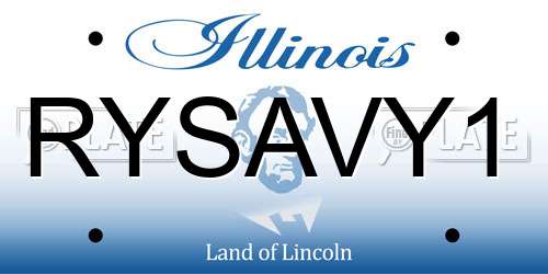 RYSAVY1 Illinois License Plate