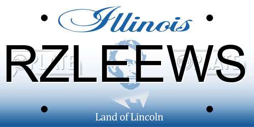RZLEEWS Illinois License Plate