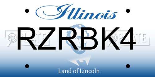 RZRBK4 Illinois License Plate