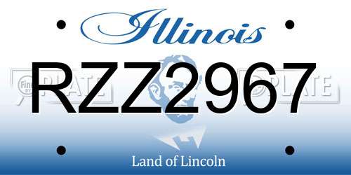 RZZ2967 Illinois License Plate