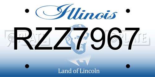 RZZ7967 Illinois License Plate