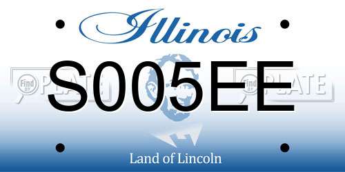 S005EE Illinois License Plate