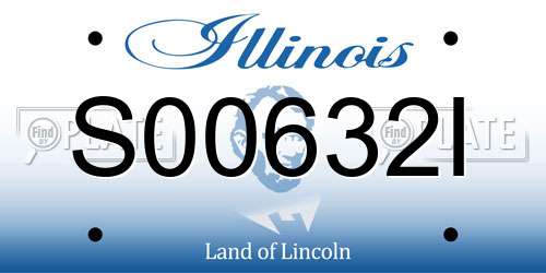 S00632I Illinois License Plate
