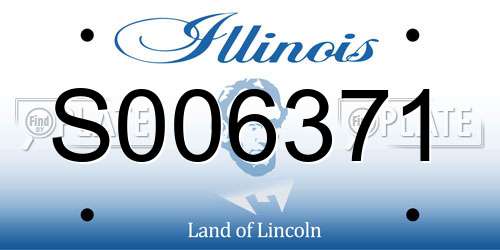S006371 Illinois License Plate