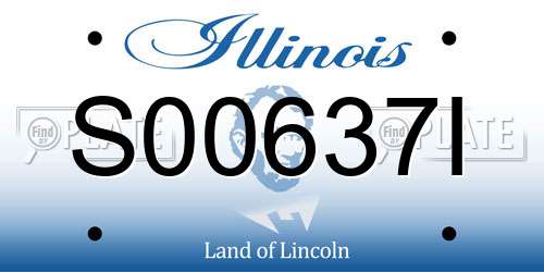 S00637I Illinois License Plate