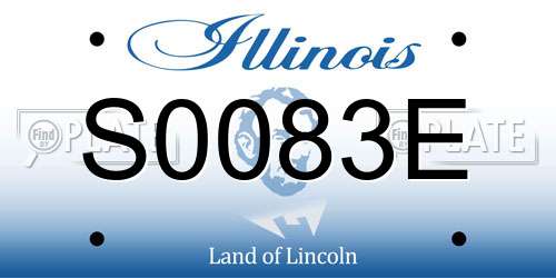 S0083E Illinois License Plate