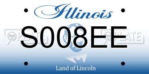 S008EE Illinois License Plate