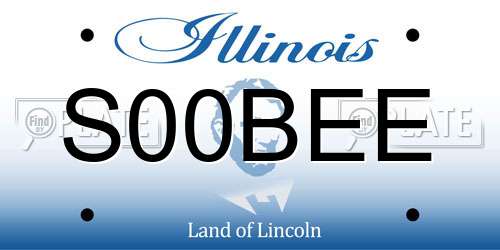 S00BEE Illinois License Plate