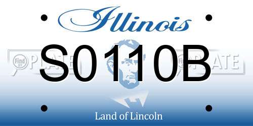 S0110B Illinois License Plate