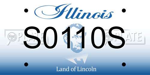 S0110S Illinois License Plate
