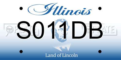 S011DB Illinois License Plate