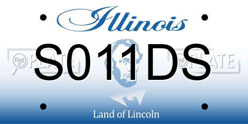 S011DS Illinois License Plate