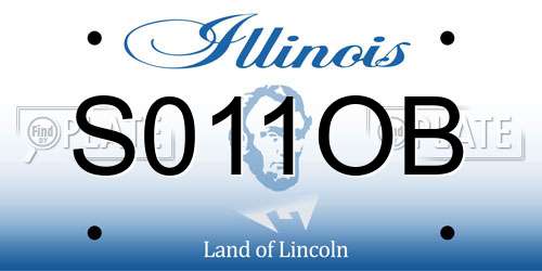 S011OB Illinois License Plate