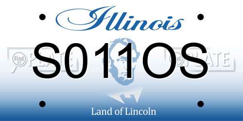 S011OS Illinois License Plate