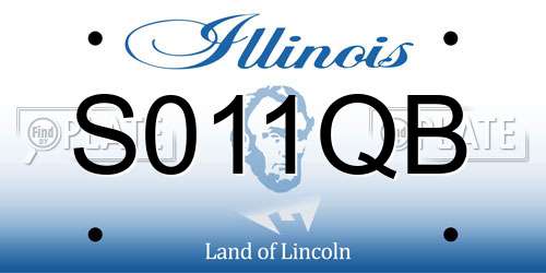 S011QB Illinois License Plate