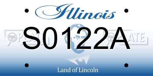 S0122A Illinois License Plate