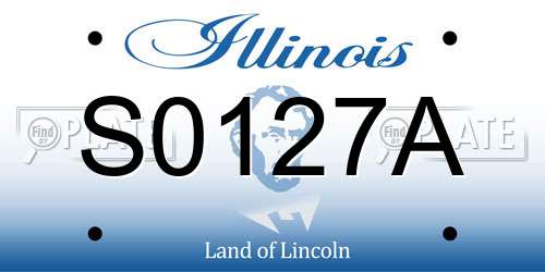 S0127A Illinois License Plate